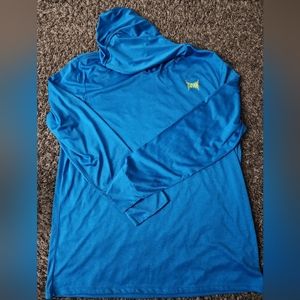 Tapout Blue Long Sleeve Lightweight Hoodie Shirt 2XL